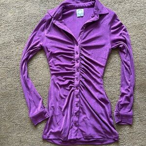 With Jean purple dress